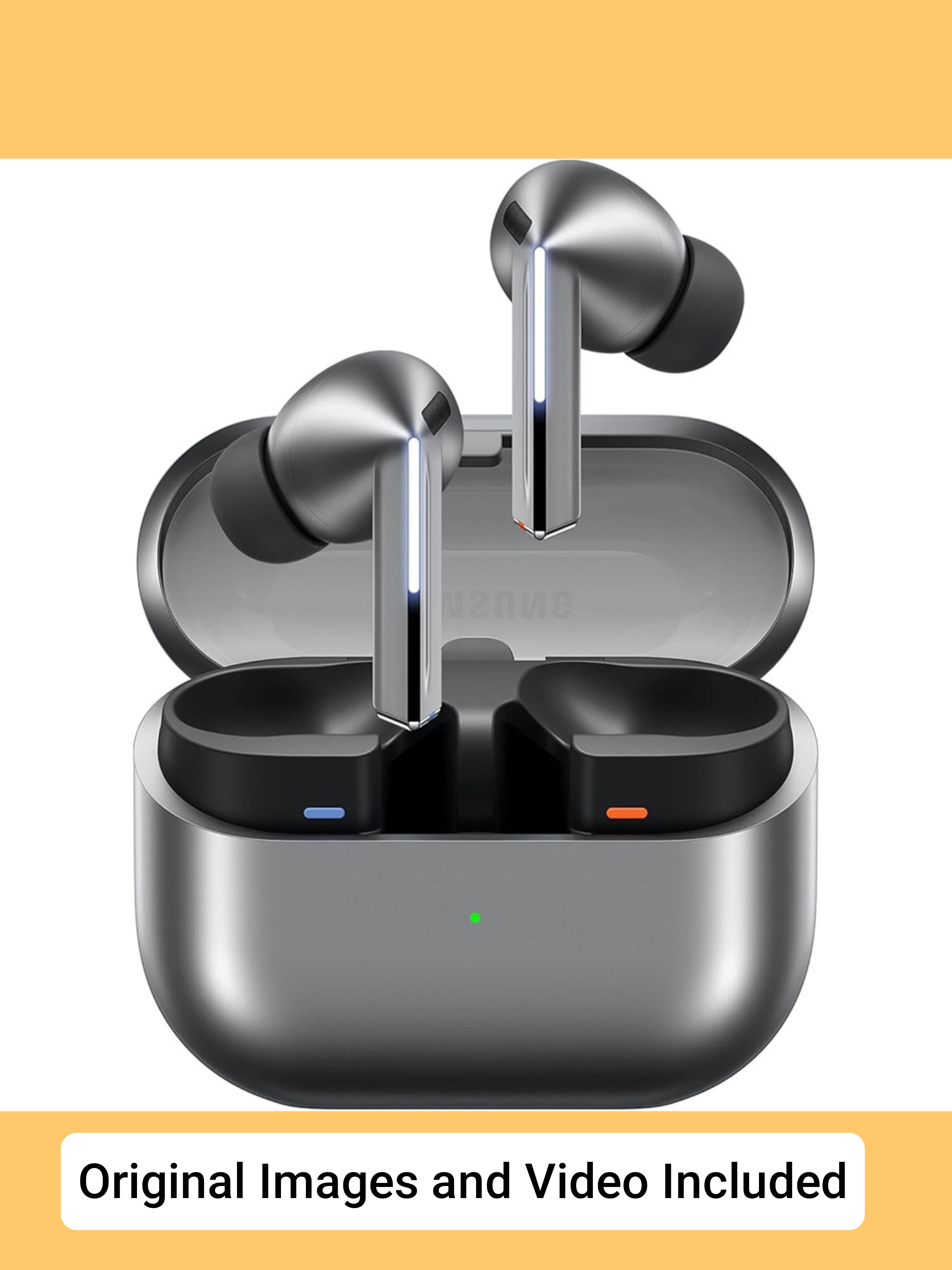 Samsung Galaxy Buds 3 Pro (High-Tier Edition) Silver Cyber Case, Immersive Hi-Fi Audio, Dual-Driver Bass & Smart Touch Controls "Loot Quality Product"