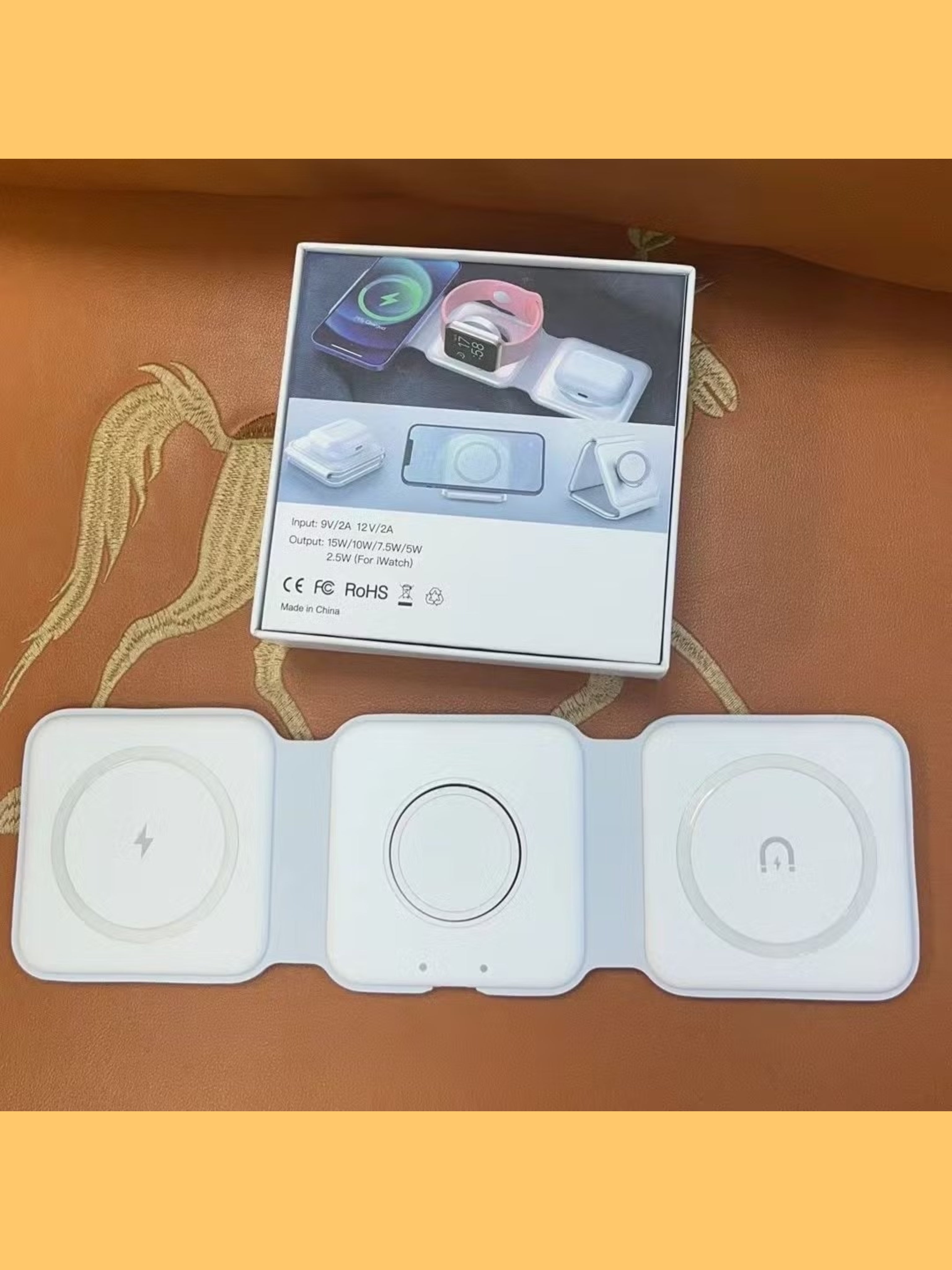 3-in-1 Foldable Magnetic Wireless Charging Station (15W Fast Charge) "loot product"