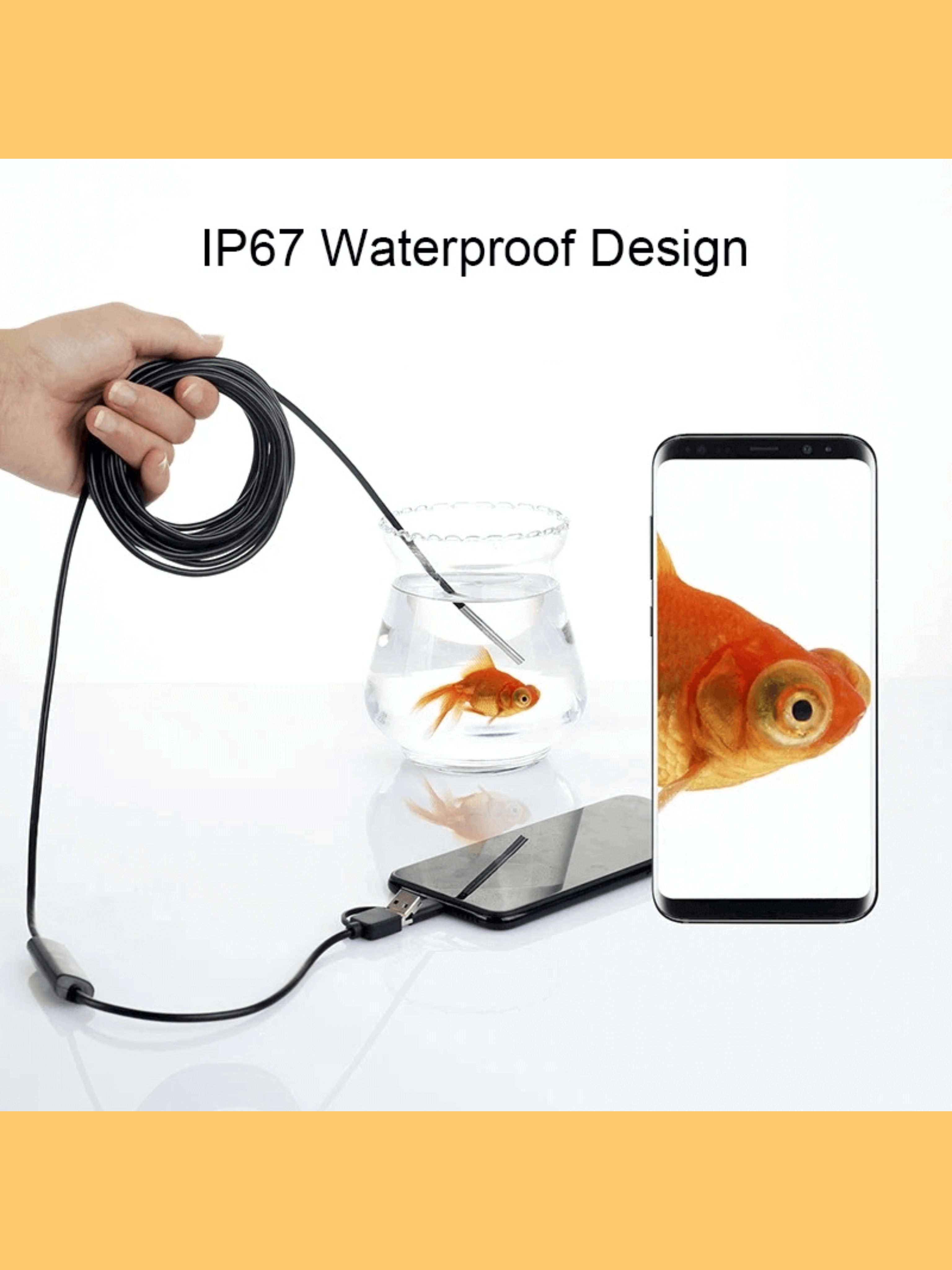 3-in-1 HD Industrial Endoscope (3.5m) Waterproof Inspection Camera "Utility Gadget"