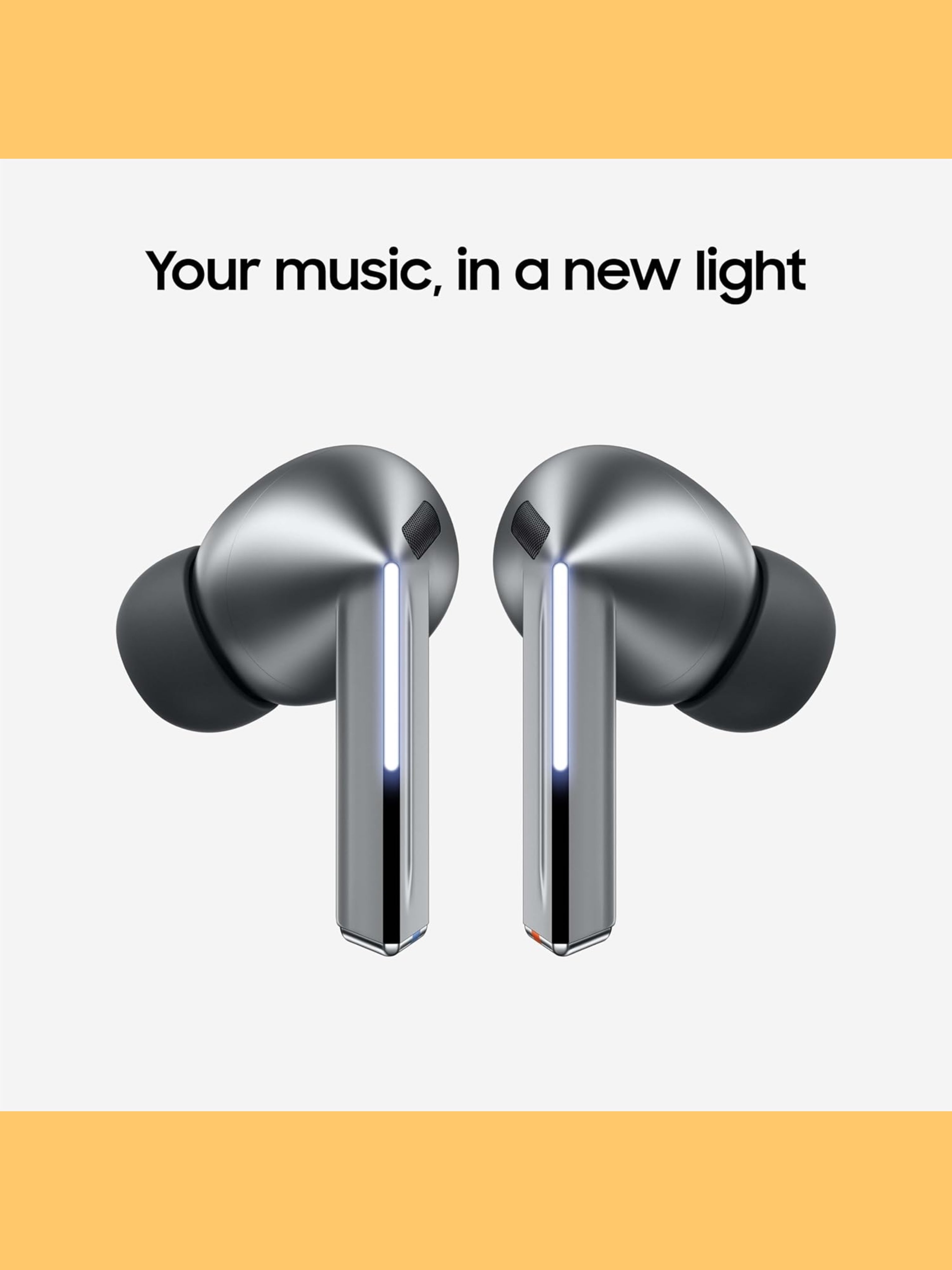 Samsung Galaxy Buds 3 Pro (High-Tier Edition) Silver Cyber Case, Immersive Hi-Fi Audio, Dual-Driver Bass & Smart Touch Controls "Loot Quality Product"