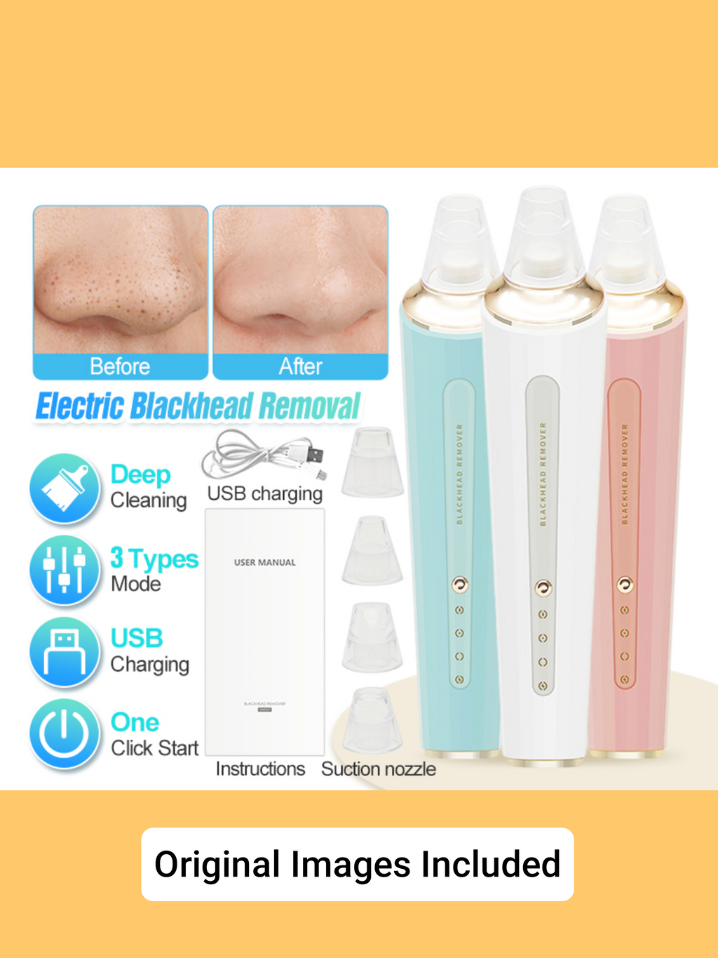 Blueidea™ Professional (Rechargeable) Vacuum Blackhead Remover "Imported Product"