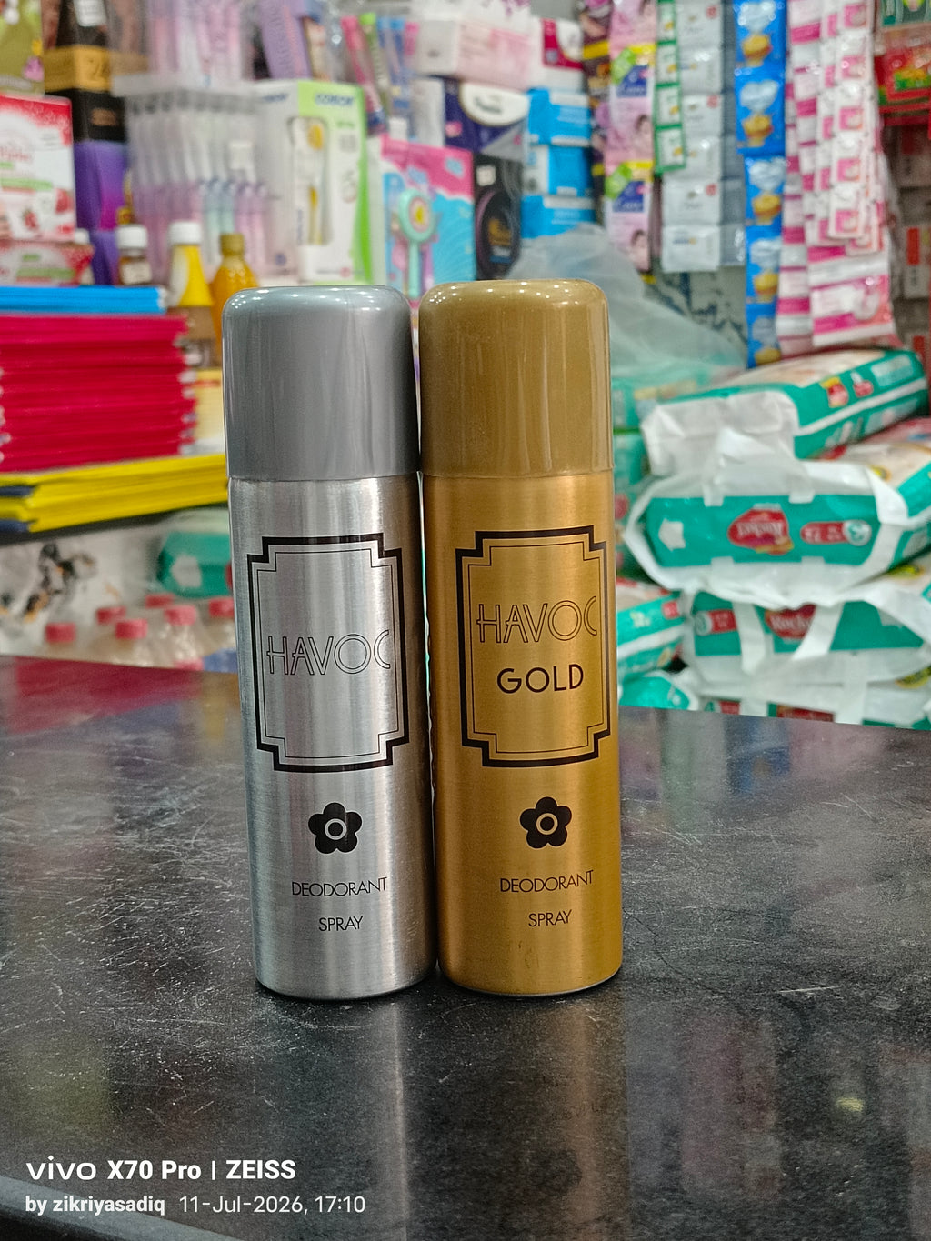 Havoc Gold/Silver Body Spray