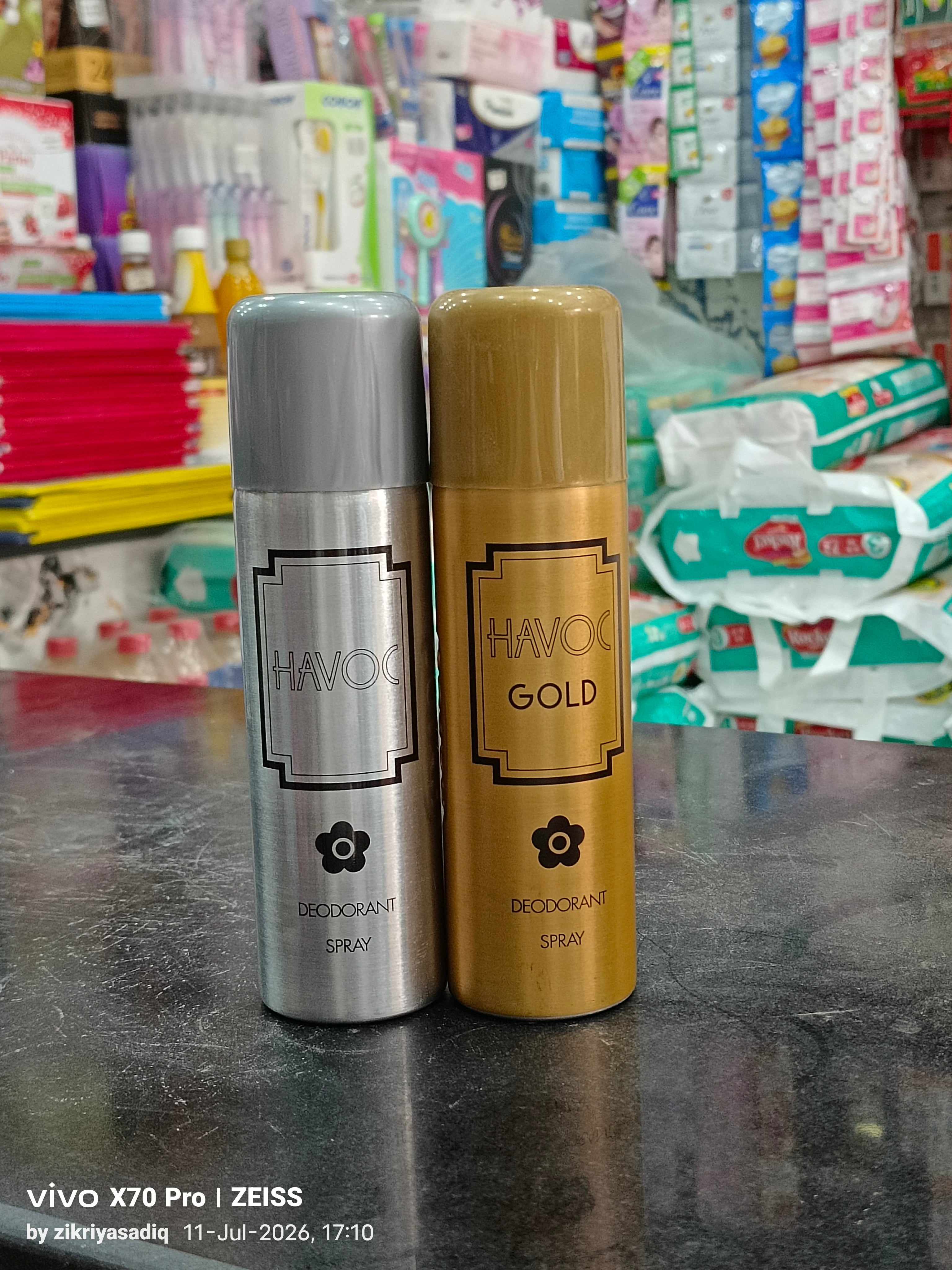 Havoc Gold/Silver Body Spray