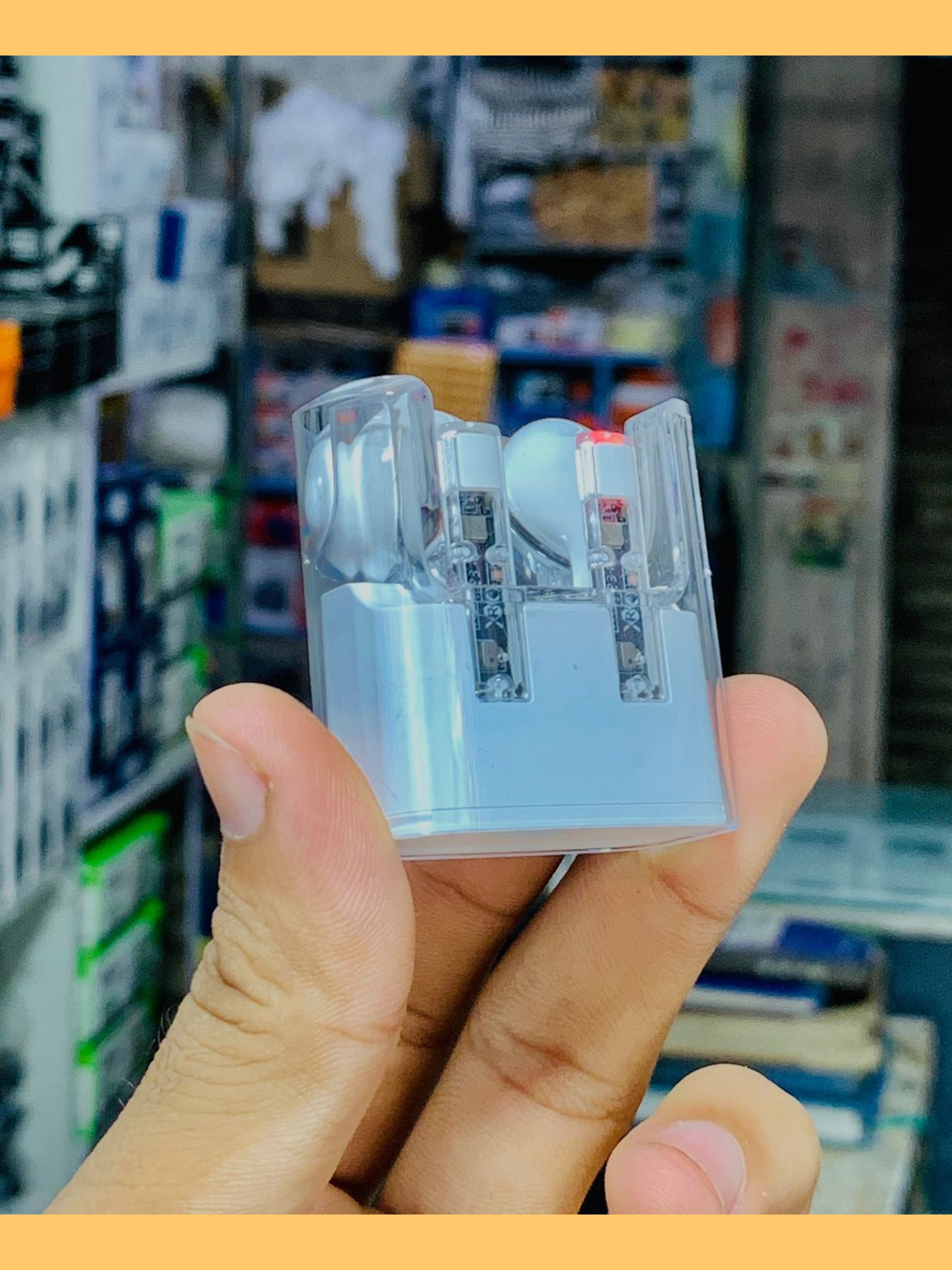 G65 "Crystal Tech" Transparent HiFi Earbuds (Bluetooth 5.3, ANC, 7H Battery & Wearable Lanyard) "Trendy Product"