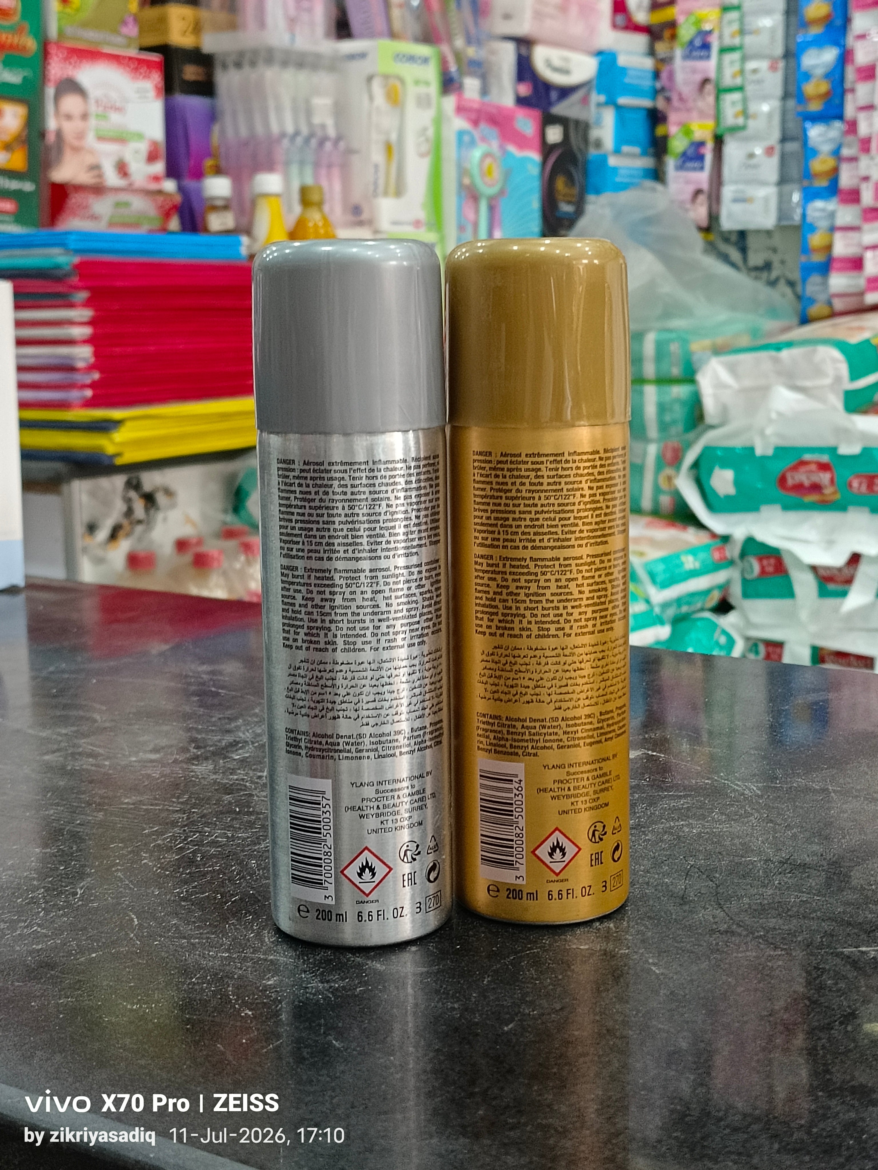 Havoc Gold/Silver Body Spray