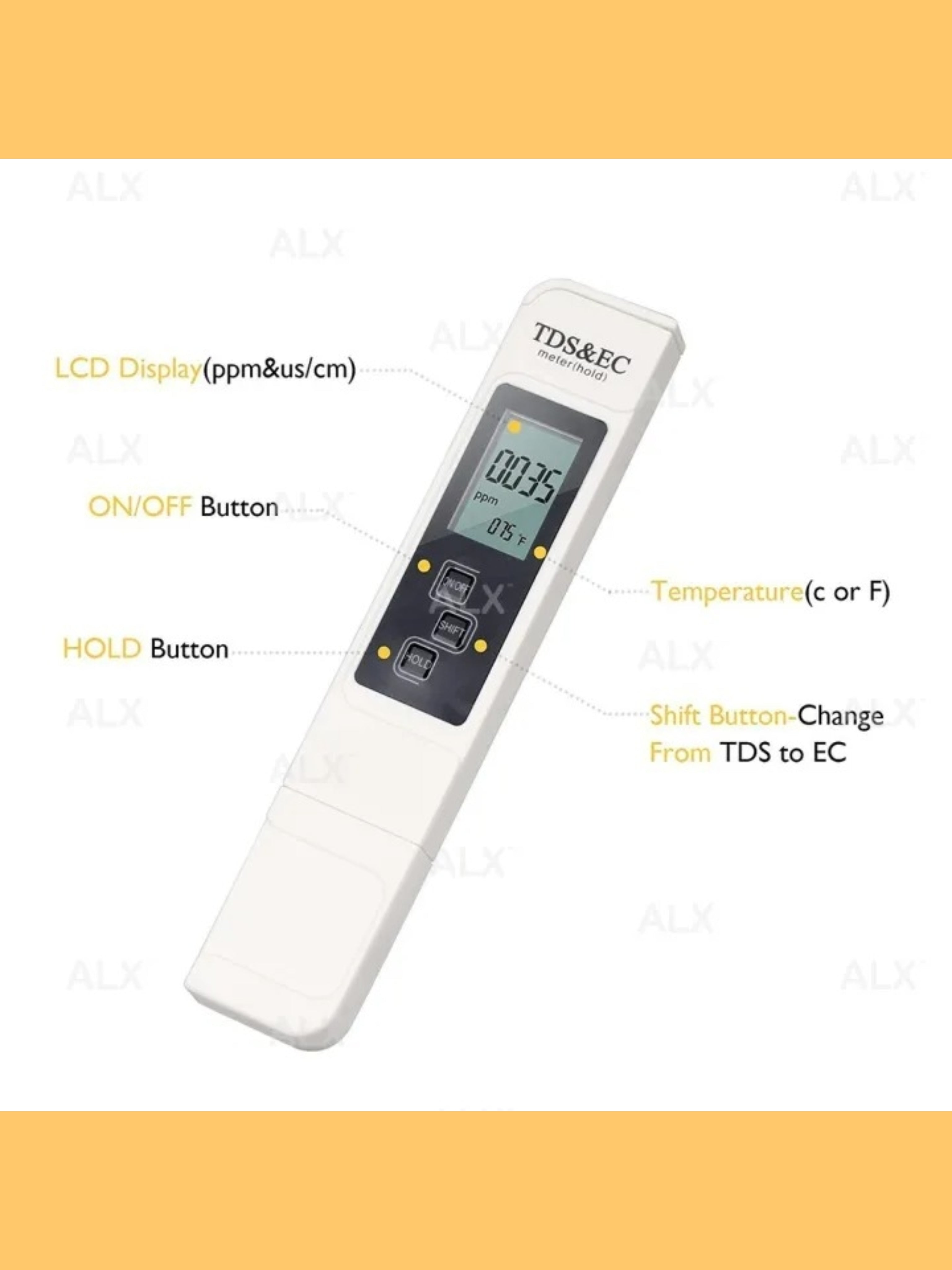 Digital TDS, EC & Temperature Meter (3-in-1) with Backlit LCD "Useful Pocket Gadget"