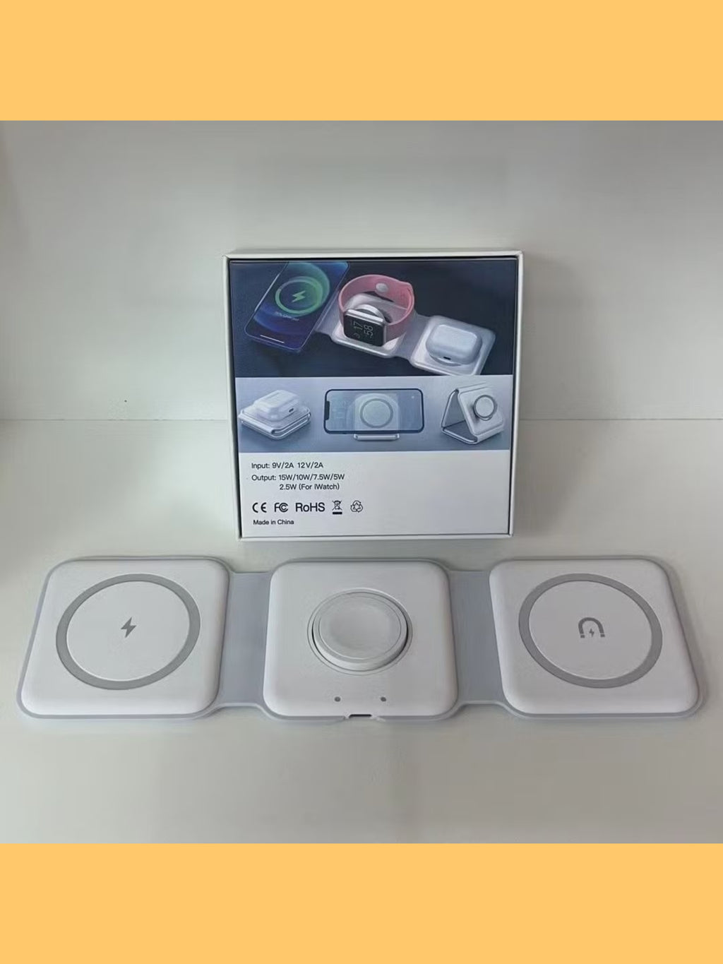 3-in-1 Foldable Magnetic Wireless Charging Station (15W Fast Charge) "loot product"